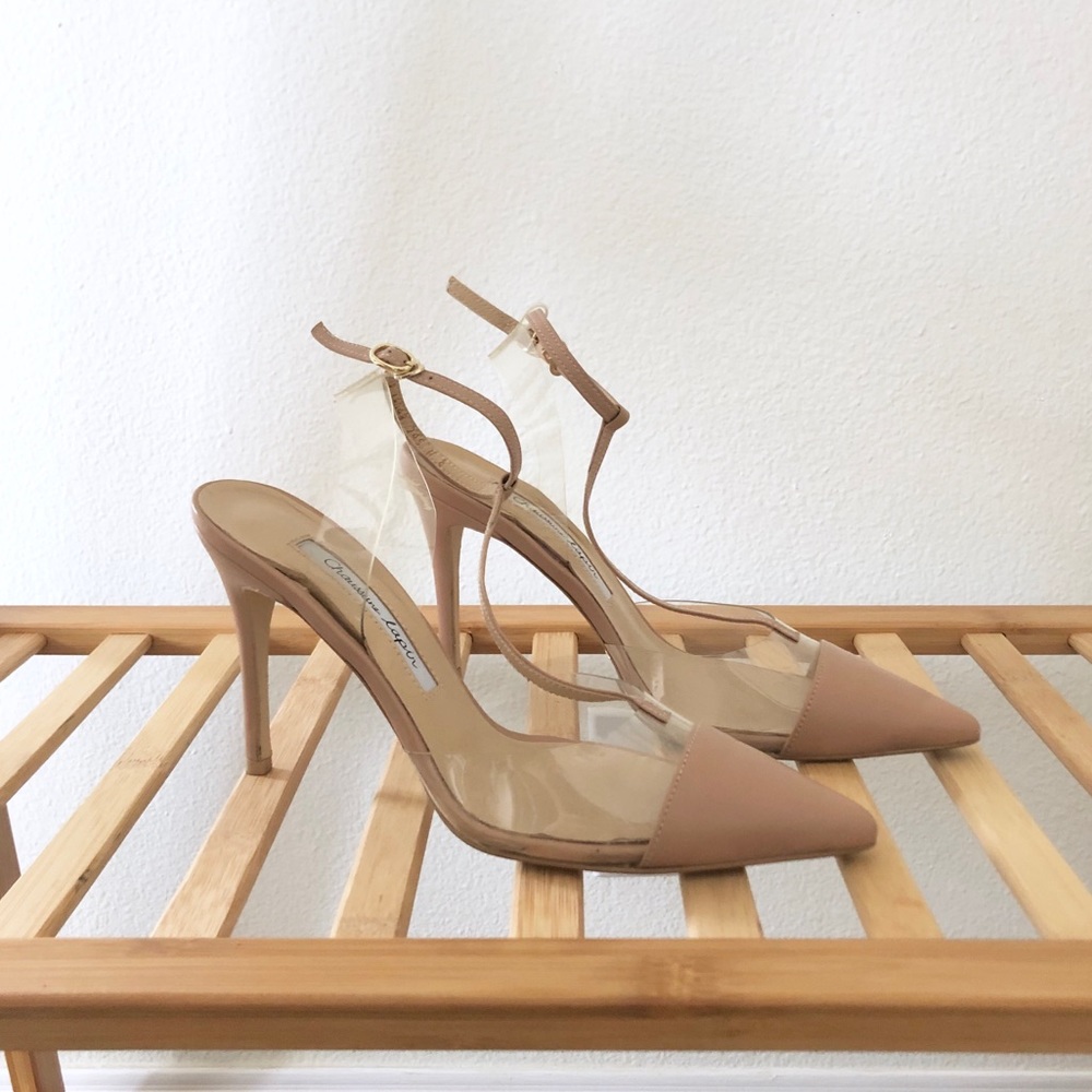 Chaussure Lapin Nude Clear Ankle T-Strap Pumps